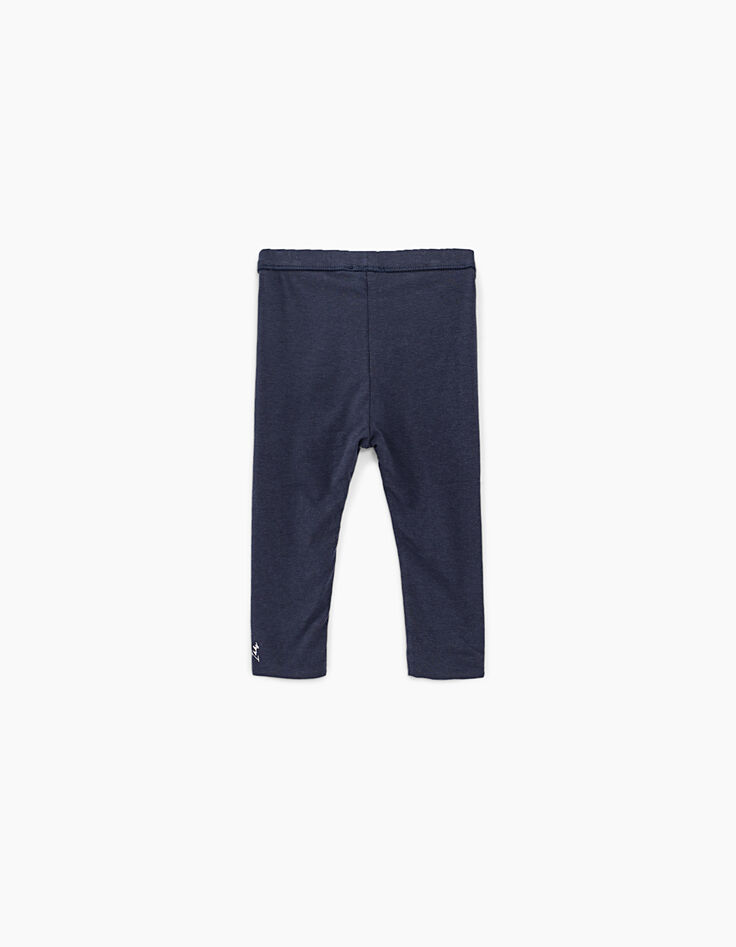 Omkeerbare navy legging bloemenprint babymeisjes-5