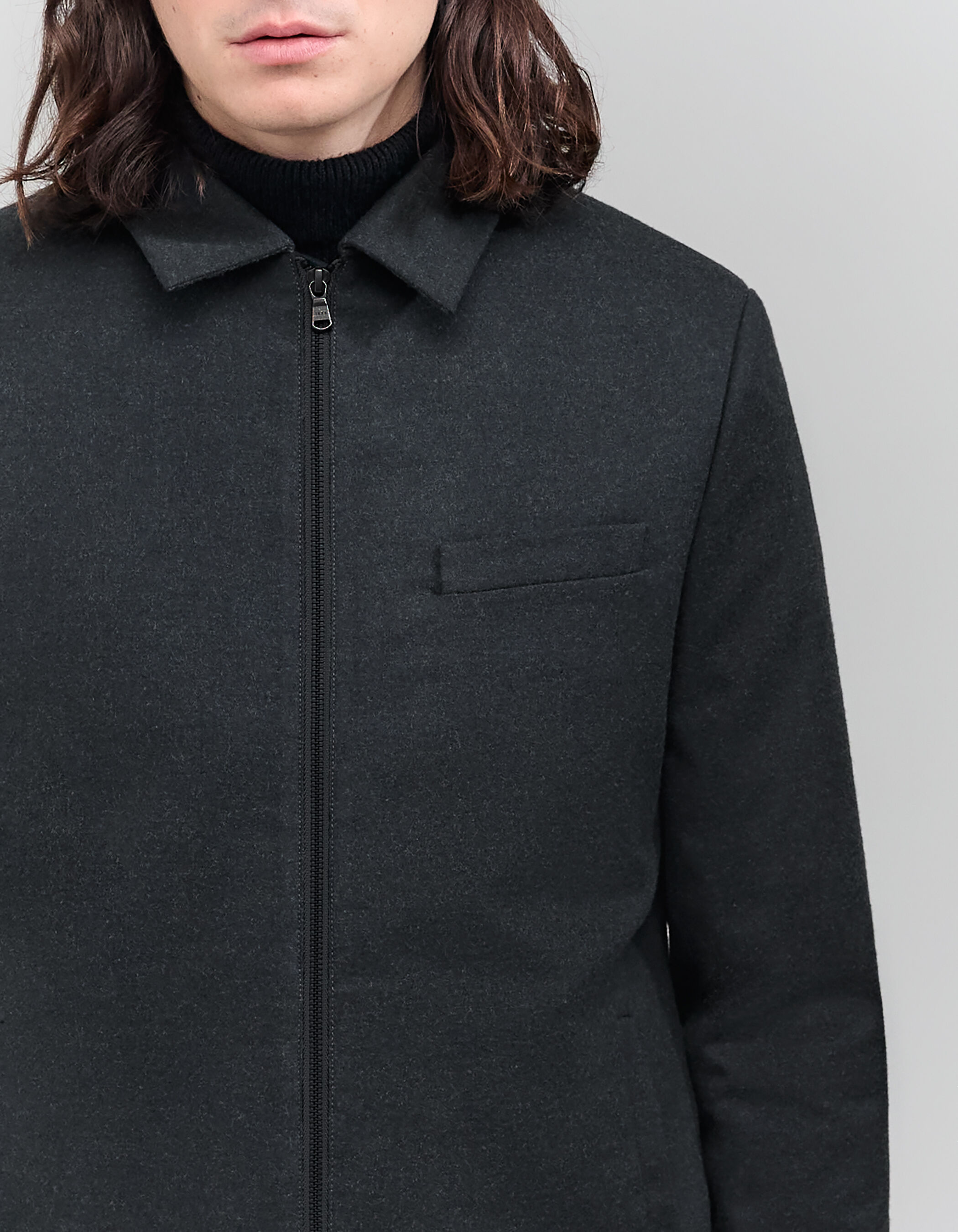 Men's anthracite zip jacket