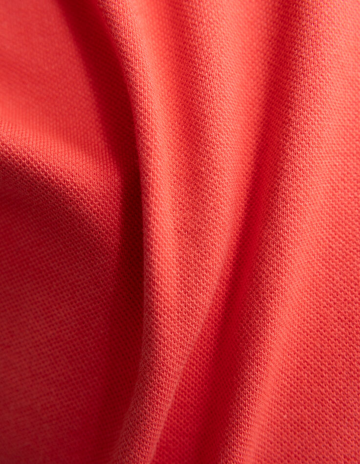 Rotes Jungen-Poloshirt, Gummistreifen am Kragen-10