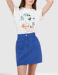 Mini jupe en jean bleu électrique I.Code-2