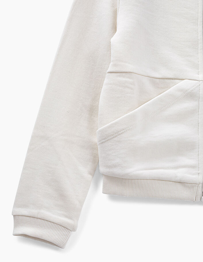 Girls’ off-white Essential organic fabric cardigan - IKKS