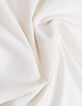 Ecru Mädchen-T-Shirt, Bubikragen, Jacquardknöpfen hinten-7