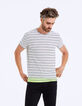 Off-White Herren-T-Shirt, gestreift und Tie-Dye-Effekt-2