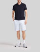 Polo marine en &eacute;ponge Homme-2