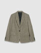 Women’s beige houndstooth suit jacket-6