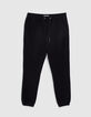 Men&rsquo;s navy sweatshirt fabric joggers-1