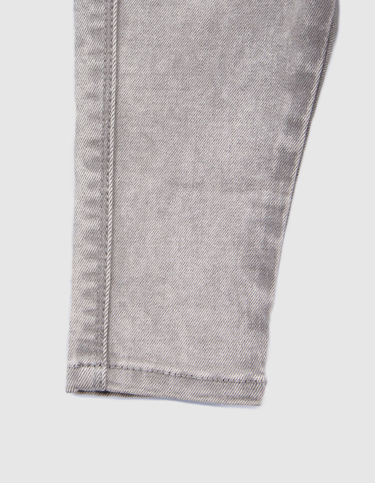 Graue Jeans mit Gummizug für Babymädchen-4 Graue Jeans mit Gummizug für Babymädchen-4