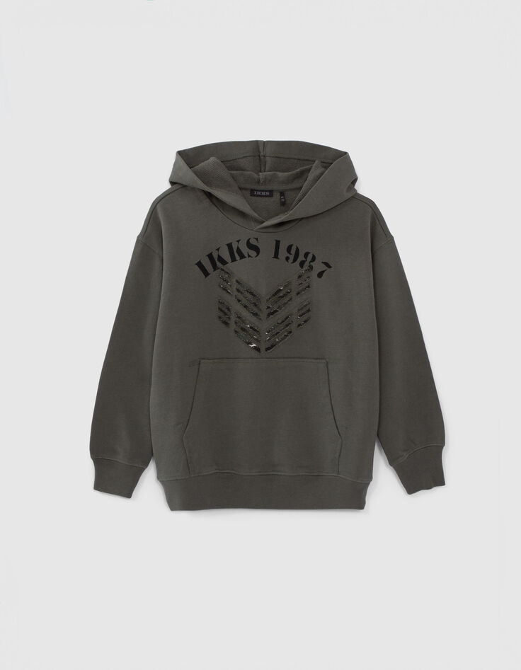 Sudadera caqui espigas desgastadas camuflaje niño-2