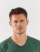 Herren-T-Shirt L'Essentiel mit V-Ausschnitt in Grün-4