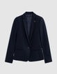 Marine blazer getailleerd milanotricot Dames-6