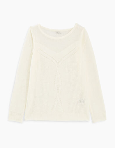 Pull écru torsadé femme - IKKS