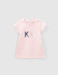 Hellrosa Kleid für Babymädchen-1