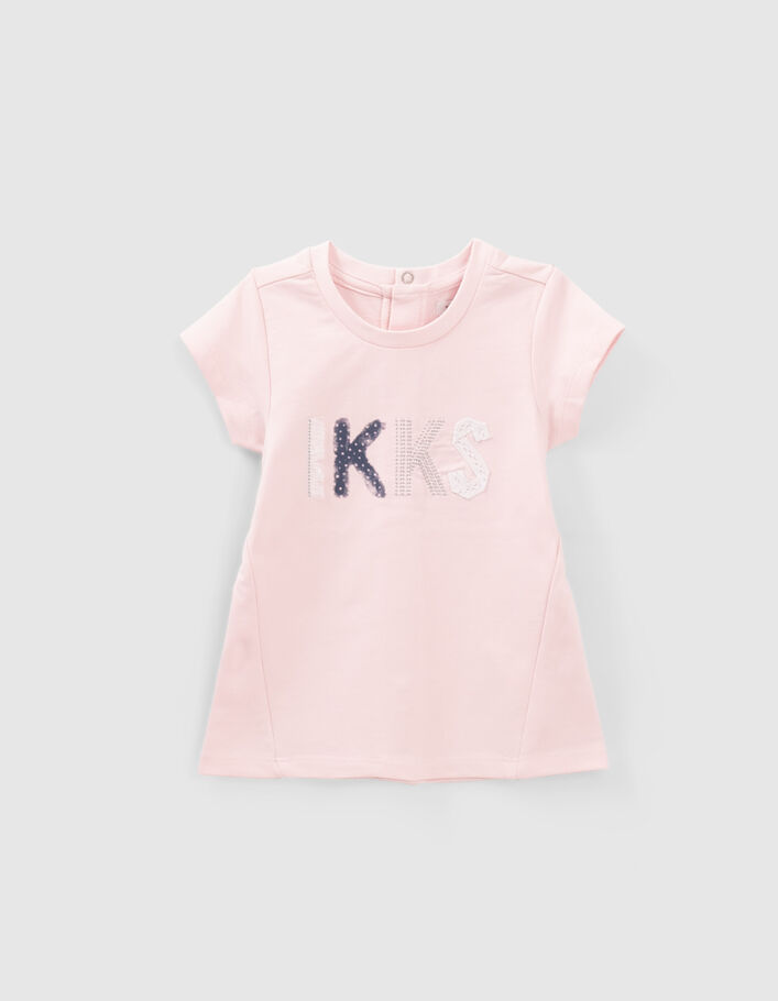 Vestido rosa pálido bebé niña - IKKS
