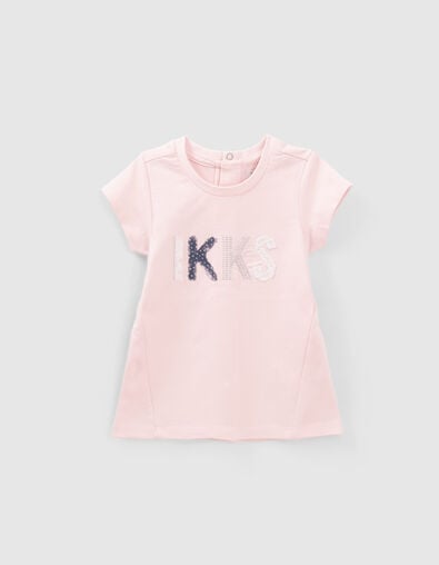Baby girls’ pale pink dress - IKKS