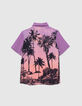 Violet overhemd LENZING™ ECOVERO™ palmprint jongens-3