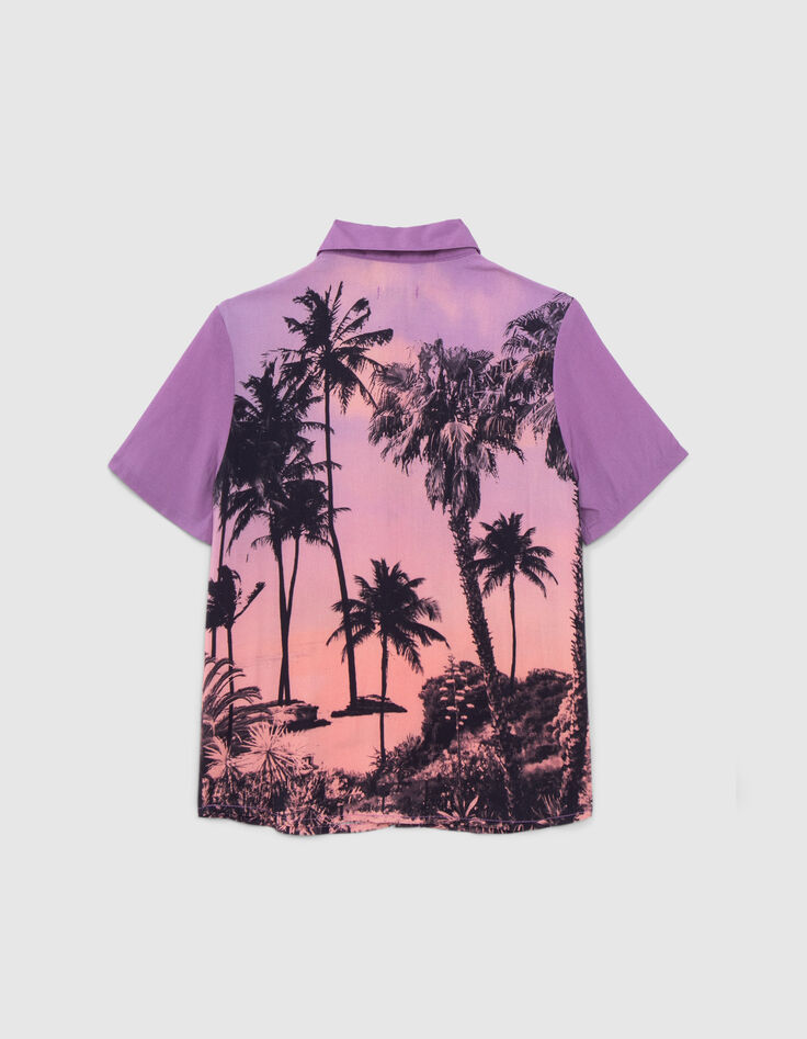 Violet overhemd LENZING™ ECOVERO™ palmprint jongens-3