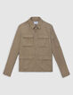 Veste saharienne beige zippée cinq poches Homme-13