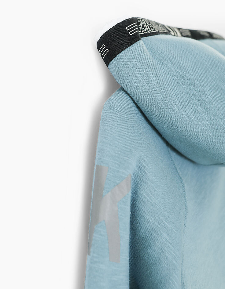 Cardigan vert de gris à capuche IKKS Experience garçon -7 Cardigan vert de gris à capuche IKKS Experience garçon -7