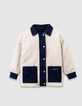 Veste réversible en jean brut et sherpa fille-3