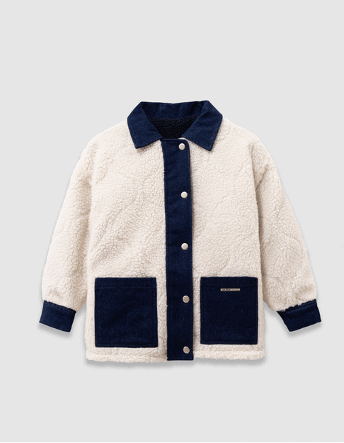 Chaqueta reversible vaquera brut y sherpa niña Chaqueta reversible vaquera brut y sherpa niña - IKKS