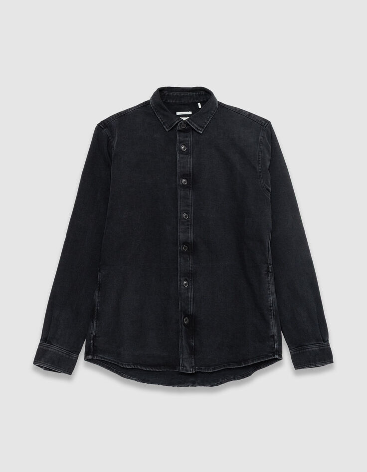 Chemise en jean regular grise Homme-1