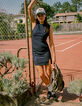Robe courte en jean brut sans manches Femme-8