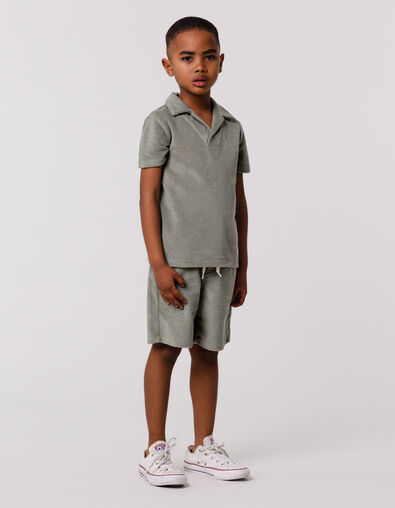 Khaki Jungenbermudas aus Frottee - IKKS