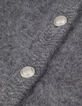Cardigan gris tricot mousseux 100% laine Femme-8