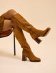 Bottes &agrave; talon camel cuir velours I.Code-3