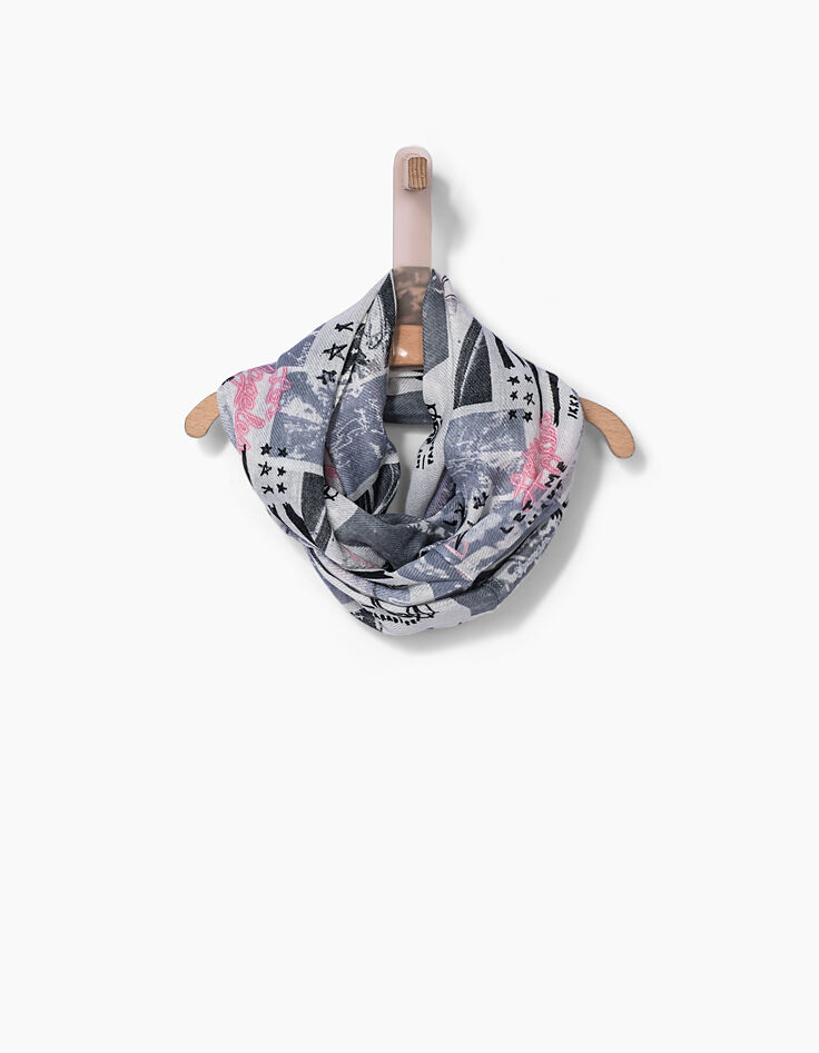 Cuello gris jaspeado estampado fotos niño -1 Cuello gris jaspeado estampado fotos niño -1