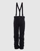 Men's black IKKS x DUVILLARD ski trousers with braces-6