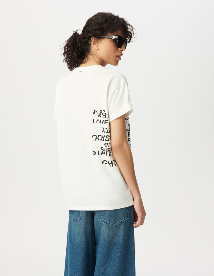 Tee-shirt col rond blanc visuel messages-4 Tee-shirt col rond blanc visuel messages-4