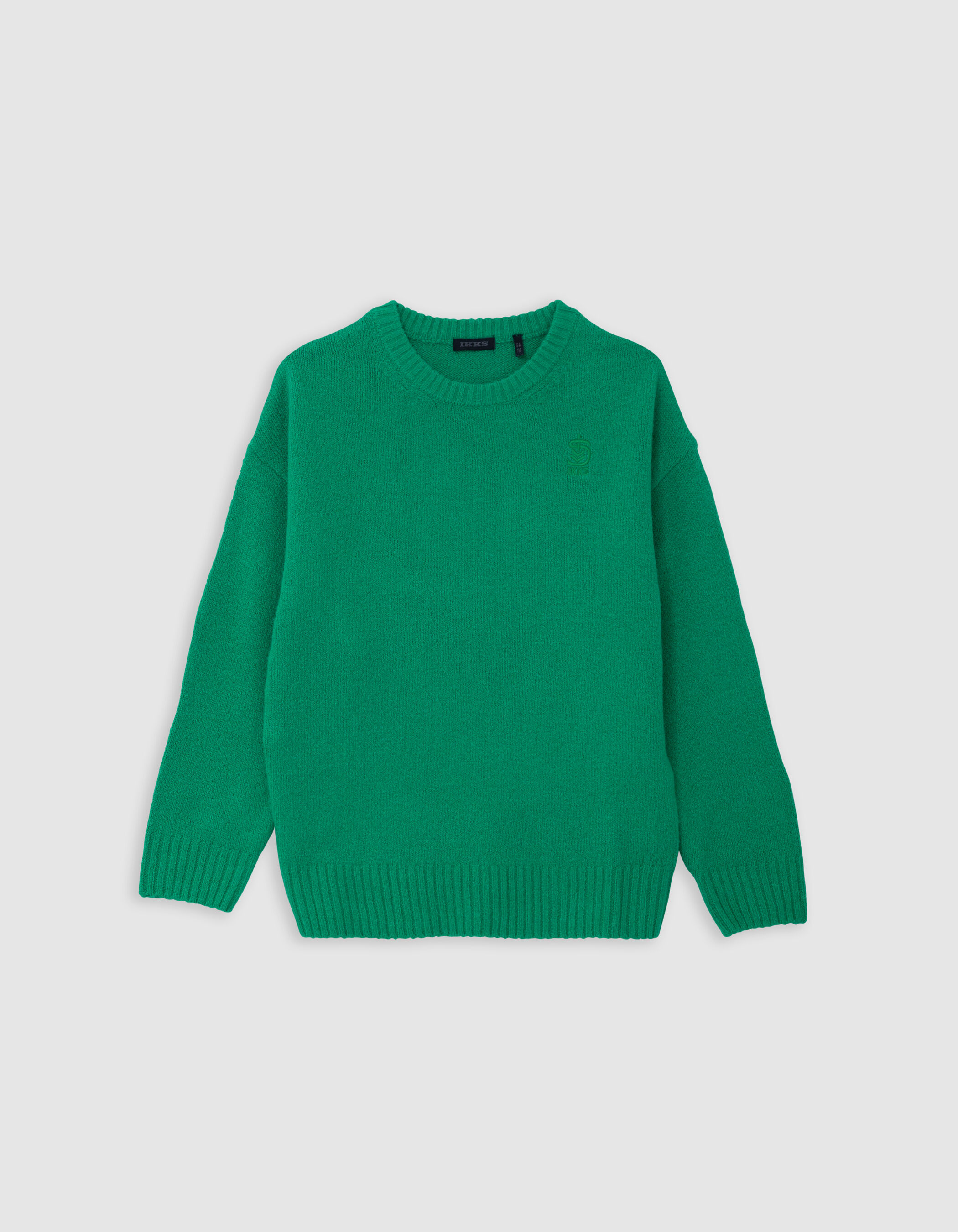 Boy s green fluffy knit sweater IKKS