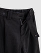 Girl's black faux-uni jewel-ribbon pants-5
