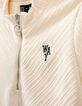 Cremewei&szlig;es Crop-M&auml;dchenshirt aus Rippstrick-5
