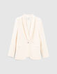 Women’s ecru shawl collar suit jacket-6