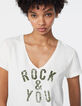 Women’s white acid wash treatment organic cotton T-shirt-4