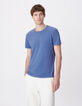 T-shirt col rond bleu coton bio Homme-2