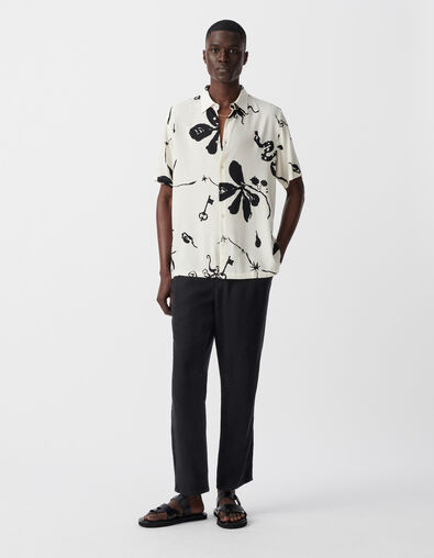 Chemise REGULAR craie imprimé maxi astro Homme - IKKS