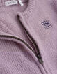 Baby girls’ lilac zipped knitted cardigan-4
