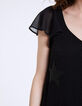 Vestido corto de gasa bordados estrellas perlas joya mujer-4