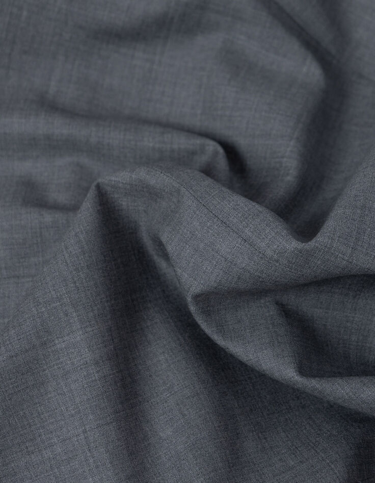 Men's grey double-breasted suit jacket-10