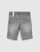 Boys’ grey bleach knitlook Bermudas-4