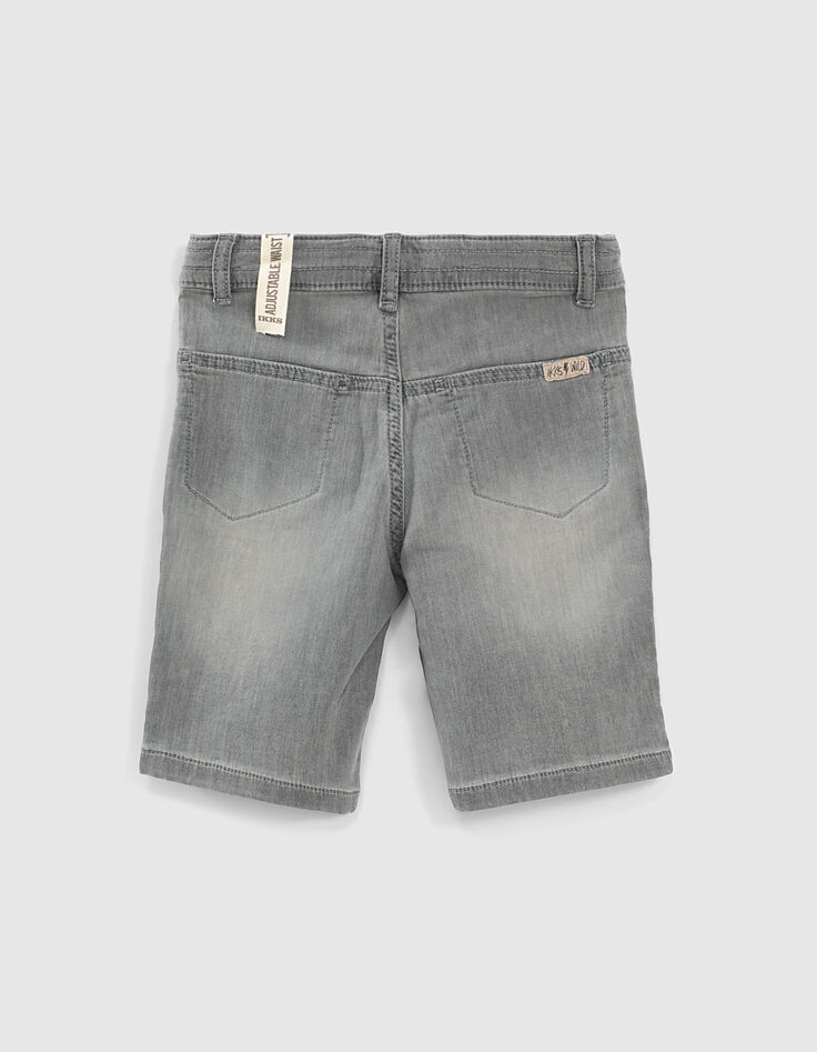 Boys’ grey bleach knitlook Bermudas-4 Boys’ grey bleach knitlook Bermudas-4
