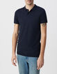 Marineblaues Herrenpoloshirt aus Baumwollmodal-1 Marineblaues Herrenpoloshirt aus Baumwollmodal-1