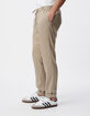Jogpant de costume beige fonc&eacute; lin m&eacute;lang&eacute; Homme-4