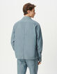 Blaue Herren-Jeansjacke im Workerstil-4