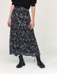 Women’s colourful print recycled baggy midi skirt-1