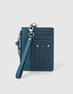 Porte-cartes The Banker coloris bleu paon femme-5