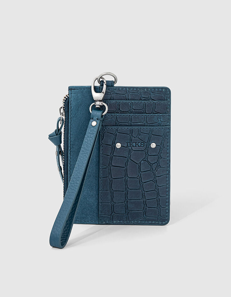 Porte-cartes The Banker coloris bleu paon femme-5